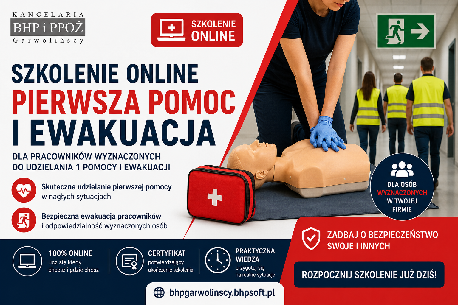 Szkolenie z I POMOCY i zasad EWAKUACJI